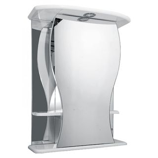 Зеркальный шкаф с подсветкой Misty Карина 60см левый белый